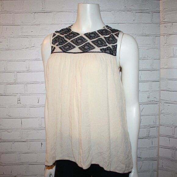 🖤🤎 Zara Basic Tan & Black Blouse · Size M · Button-Back Detail - Picture 3 of 5